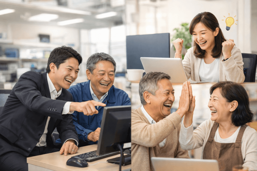 システムで楽しく仕事ができる